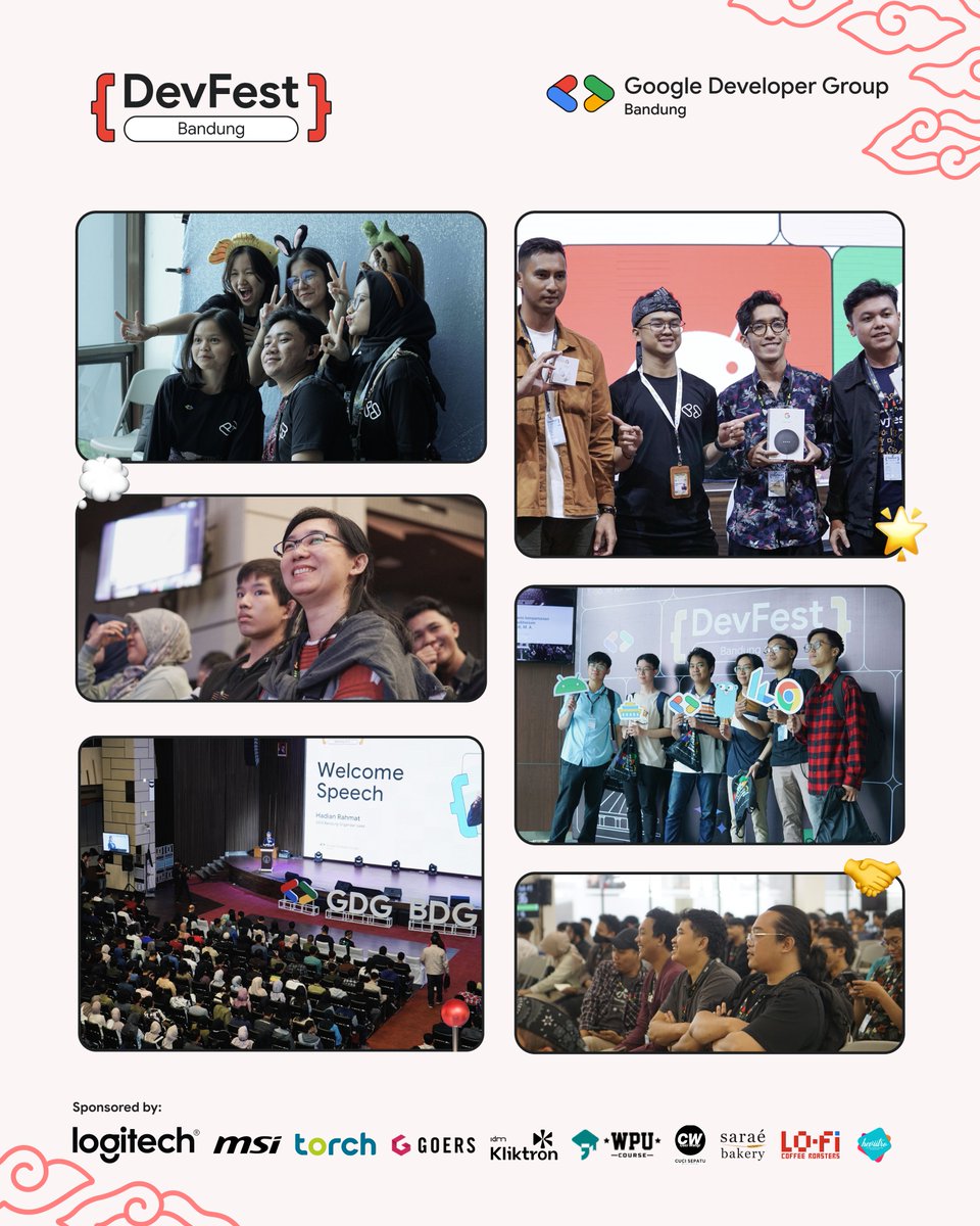 GDGBandung's tweet image. From packed sessions to photo moments, DevFest is more than an event — it’s a family. Can’t wait to create new memories at DevFest 2025 🚀 #TechEvent #CodeLife #Bandung
