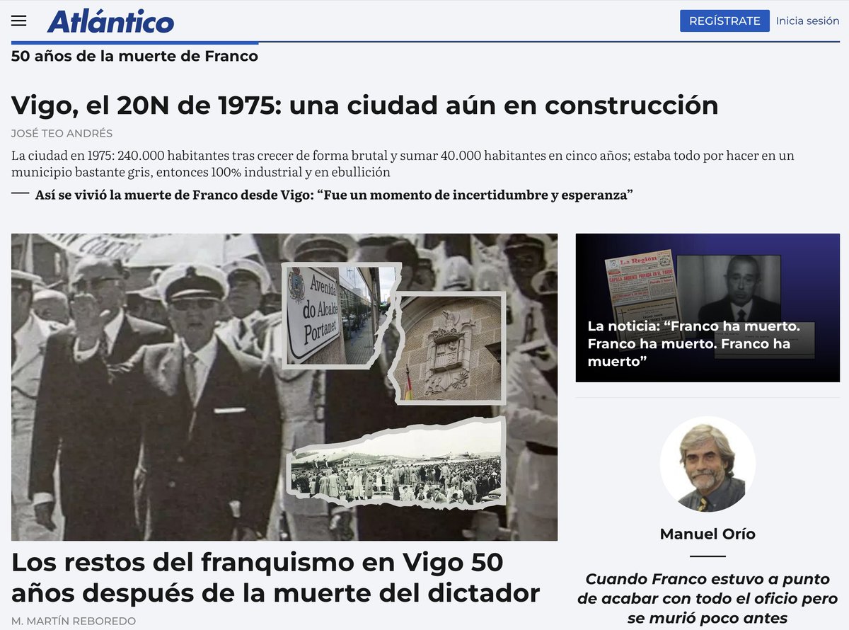 marcosmr95's tweet photo. En la web de @AtlanticoDiario, nos volcamos con el 50 aniversario del 20N, una efeméride que cambió el rumbo de España y el de Vigo.

A contrarreloj y con escasos recursos, pero con ganas de hacer buen periodismo local, fundamental para la memoria colectiva de una comunidad. https://t.co/LOZ8cpdMCg