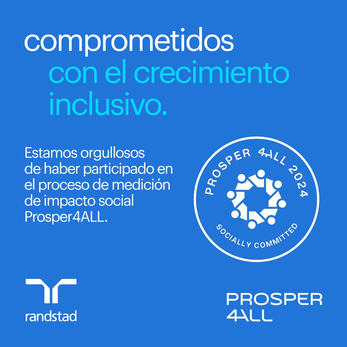 Randstad_es's tweet photo. 🙌🏻 ¡Randstad España ha sido reconocida como empresa Socially Committed por nuestra contribución al crecimiento inclusivo!
Con una puntuación de 80,32/100 en #Prosper4ALL de @CODESPA.
Gracias a nuestro equipo por hacerlo posible. 🤗
#ESG #PartnerForTalent https://t.co/guzoONP4ur