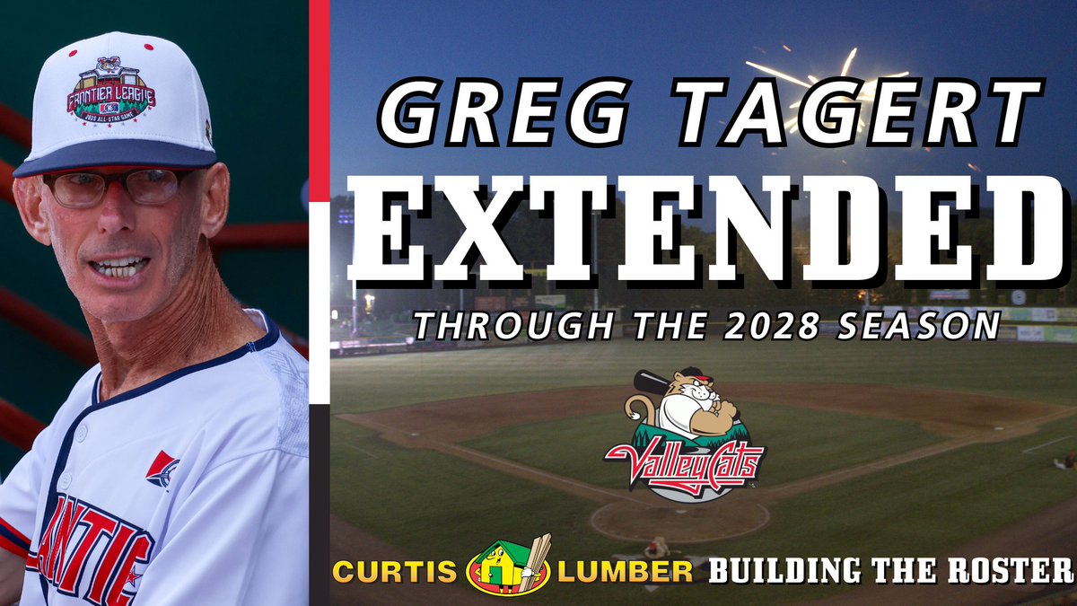 Field Manager Greg Tagert has been extended through the 2028 season!

Under Tagert, the 'Cats earned their first Frontier League postseason series victory &amp; made it to the playoffs for the second consecutive year!

This Building the Roster update is brought to you <a href="/curtislumber/">Curtis Lumber</a>!