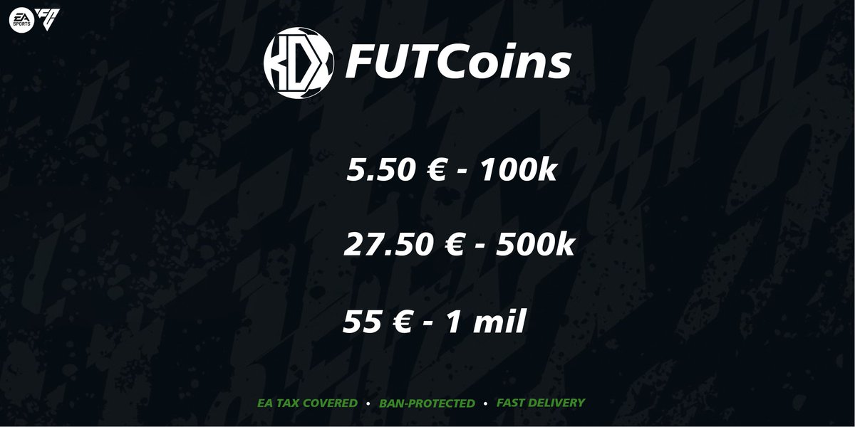 Price drop!😍              

4.85£ / 100k  - 48.46£ / 1mil          
6.34$ / 100k  - 63.42$ / 1mil                     

If you see cheaper, message us!                     

#EAFC #EAFC26 #FC26Coins #EAFCCOINS #EAFC26COINS #FCCOINS