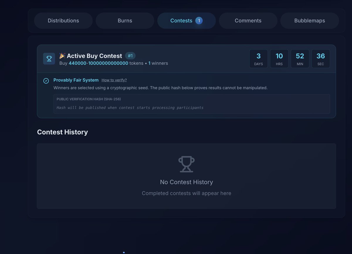 revshare_app's tweet image. We are launching a BuyBack Contest for $REVS.
All you need to do is buy a minimum of 240k tokens and your wallet becomes eligible automatically.

Our system handles BuyBack contest rewards with provably fair logic and anyone can verify it on the token page. Only buys made from…