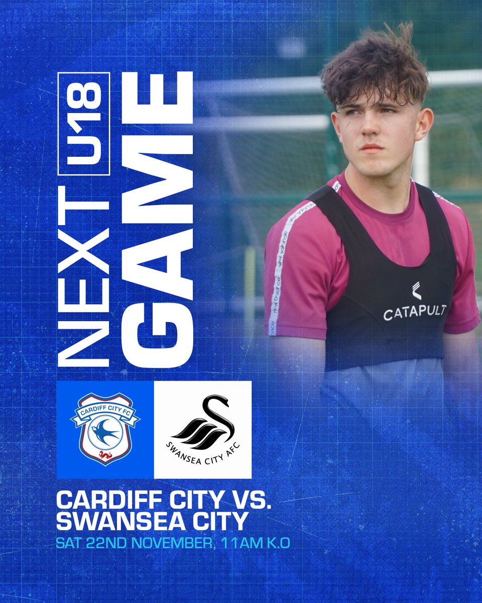 CF11Academy's tweet photo. U18 | The young #Bluebirds are back in action on Saturday morning as they play their final group stage game in the PDL Cup!

🏟️ @CDFSportsCampus 
🆚 Swansea City
🕚 11am KO
📰 Match Preview ▶️ https://t.co/ynrlB2kIzQ

#CityAsOne https://t.co/40iFpHdPCj
