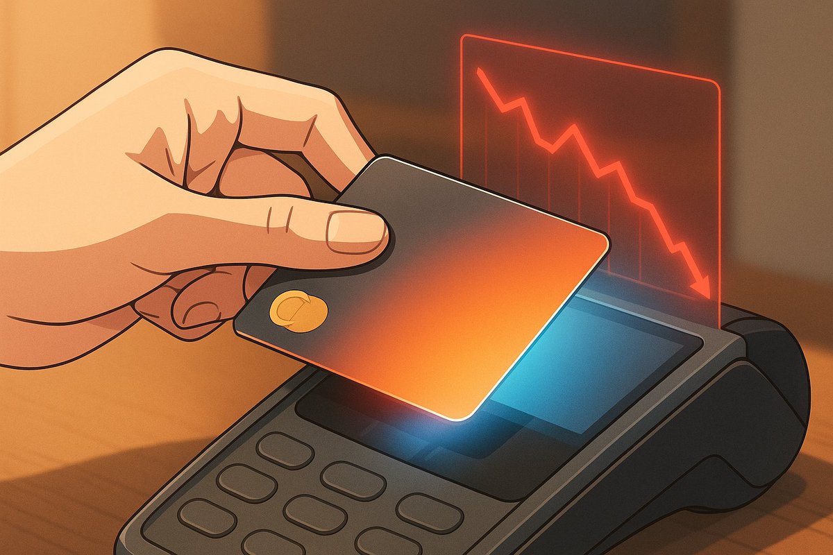 mocadotapp's tweet photo. If you knew that paying with most crypto cards is basically selling your crypto into fiat

Would you still use them? https://t.co/jyAuLFrIQa