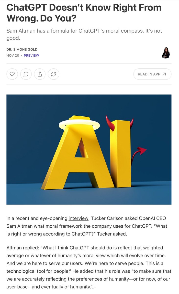 BEWARE… 
For those who sadly rely on AI as their moral compass… have a read.
