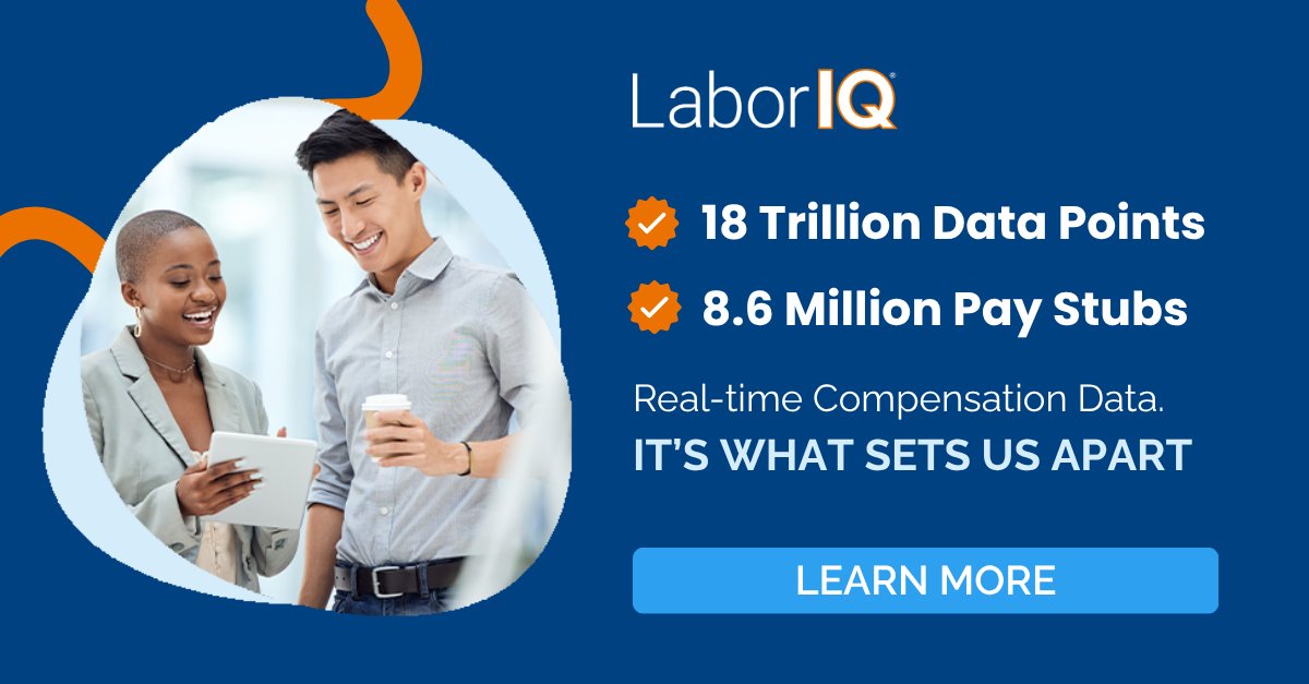 LaborIQSoftware's tweet photo. Data sets LaborIQ apart? Our market-driven wage answers are a result of our proprietary data science. We curate 18 trillion data points, then validate against 8.6 million pay stubs, updating constantly to ensure you get the most timely information. https://t.co/qedcI8hrMm https://t.co/C1XGWbqmbF