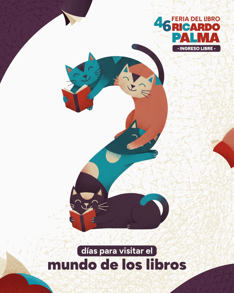 ¡Cada vez falta menos para volvernos a ver! 🤩

Solo faltan 2 días para pasear, compartir y encontrar tus libros favoritos en la Feria del Libro Ricardo Palma.

¡Nos vemos en el parque Kennedy del 21 de noviembre al 09 de diciembre! porque #LaCiudadLee