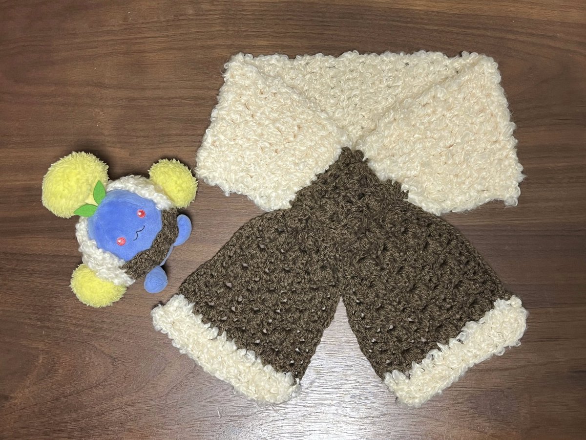 おそろいマフラー🧣
#編み物
