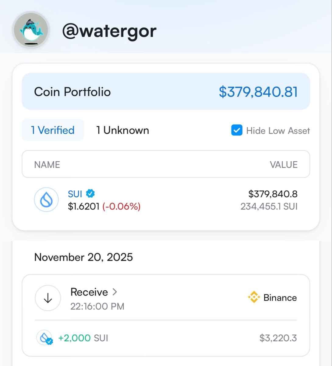【#连续买sui的第136和137天】

今天是水哥定投1000枚 $SUI 的第136+137天

📅 日期：19-20/11/2025
💰 今日价格：1.60
📈 今日投入金额：2000枚SUI

MAKE SUI GREAT AGAIN
让水伟大起来！

水哥目标🩵 从7月7日开始，
每天加仓1000 $SUI 努力坚持365天！
不知不觉就这样就囤了137天水了，