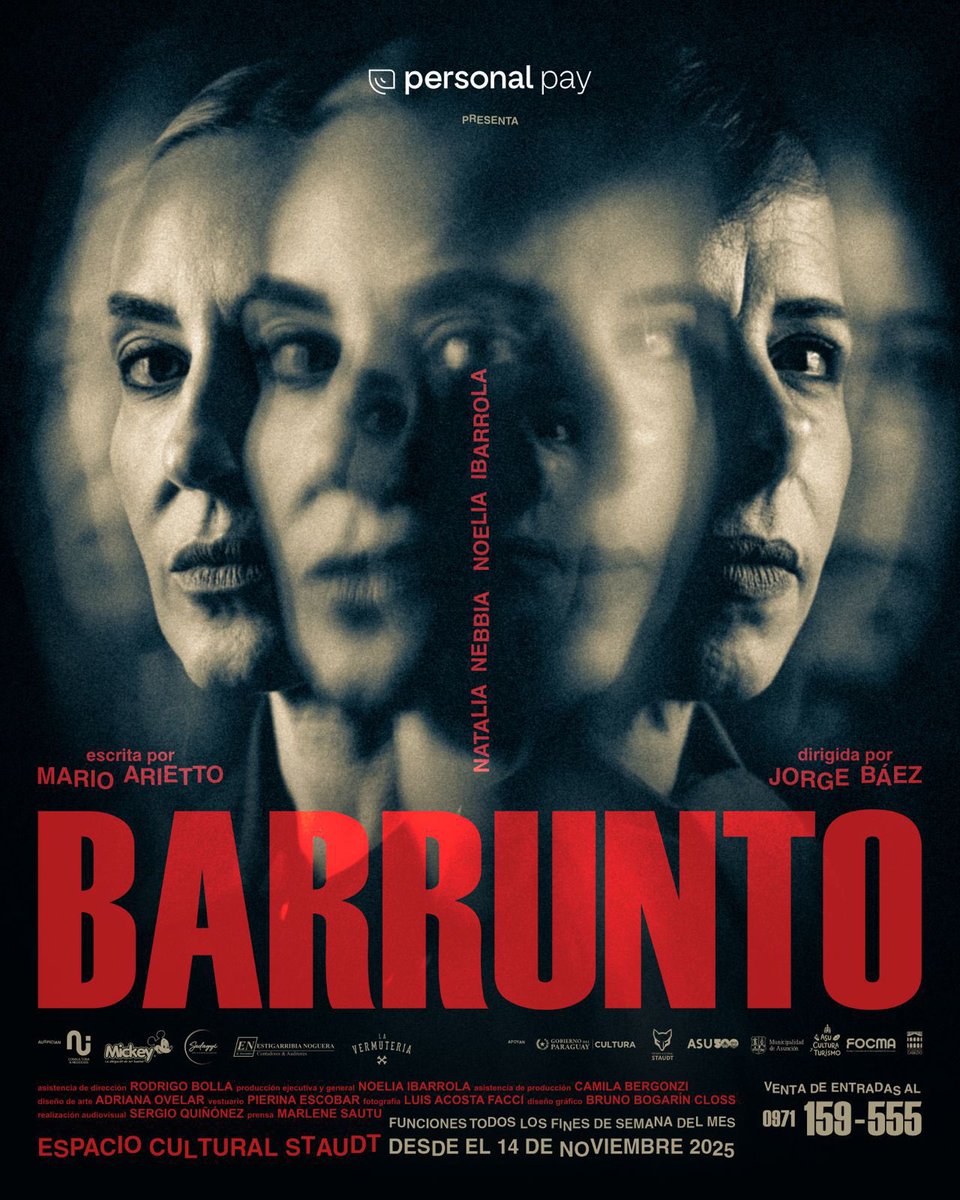 esperanza_py's tweet image. Tiempo de teatro, tiempo de coraje.
BARRUNTO, dirigida por Jorge Báez y protagonizada por Noelia Ibarrola y Natalia Nebbia, aborda de frente el abuso y el acoso. Una obra que invita a reflexionar y a acompañar la lucha por una vida libre de violencia. 💛✊🏽

📅 En cartelera hasta…