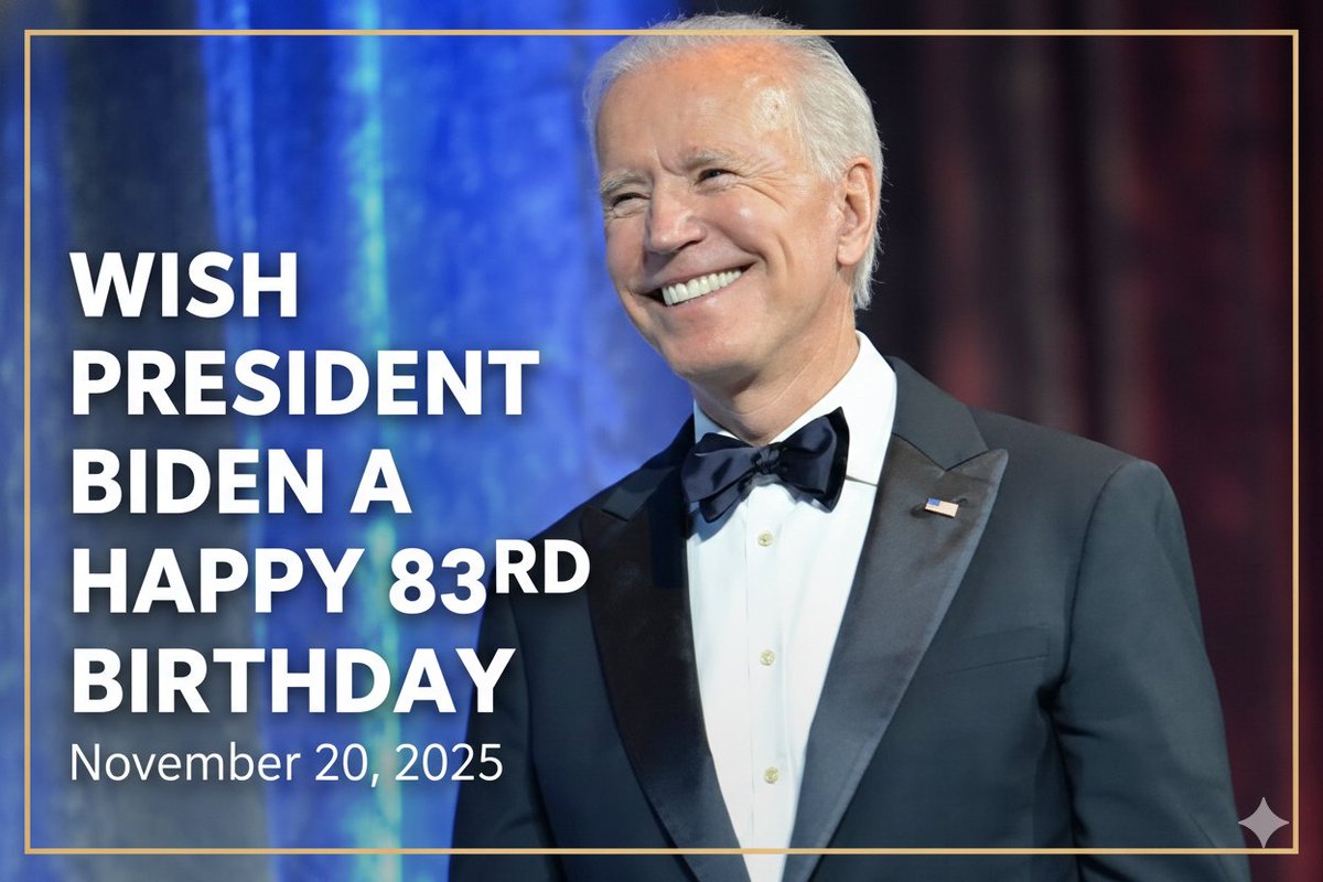 If you want to send President <a href="/JoeBiden/">Joe Biden</a> a birthday message today, you can do it directly using the link below! 🎂 

joebiden.com/contact/