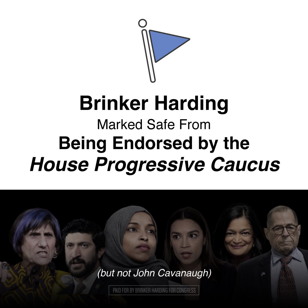 Happy to be marked safe from AOC &amp; Ilhan Omar, but my Democrat opponent, John Cavanaugh, is pledging to join them.

In Congress, I’ll fight for Nebraska common sense &amp; against the radical-left policies of California &amp; NY.

John Cavanaugh is pledging to do the exact opposite.