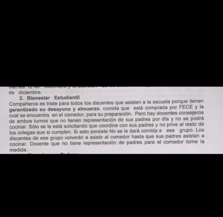 Yo siento una sirveguesura de parte del meduca esto o de la escuela  yo tengo deuda  cosa que pagar si me nombran como cocinera dicha escuela con gusto voy y  lo hago😒😡