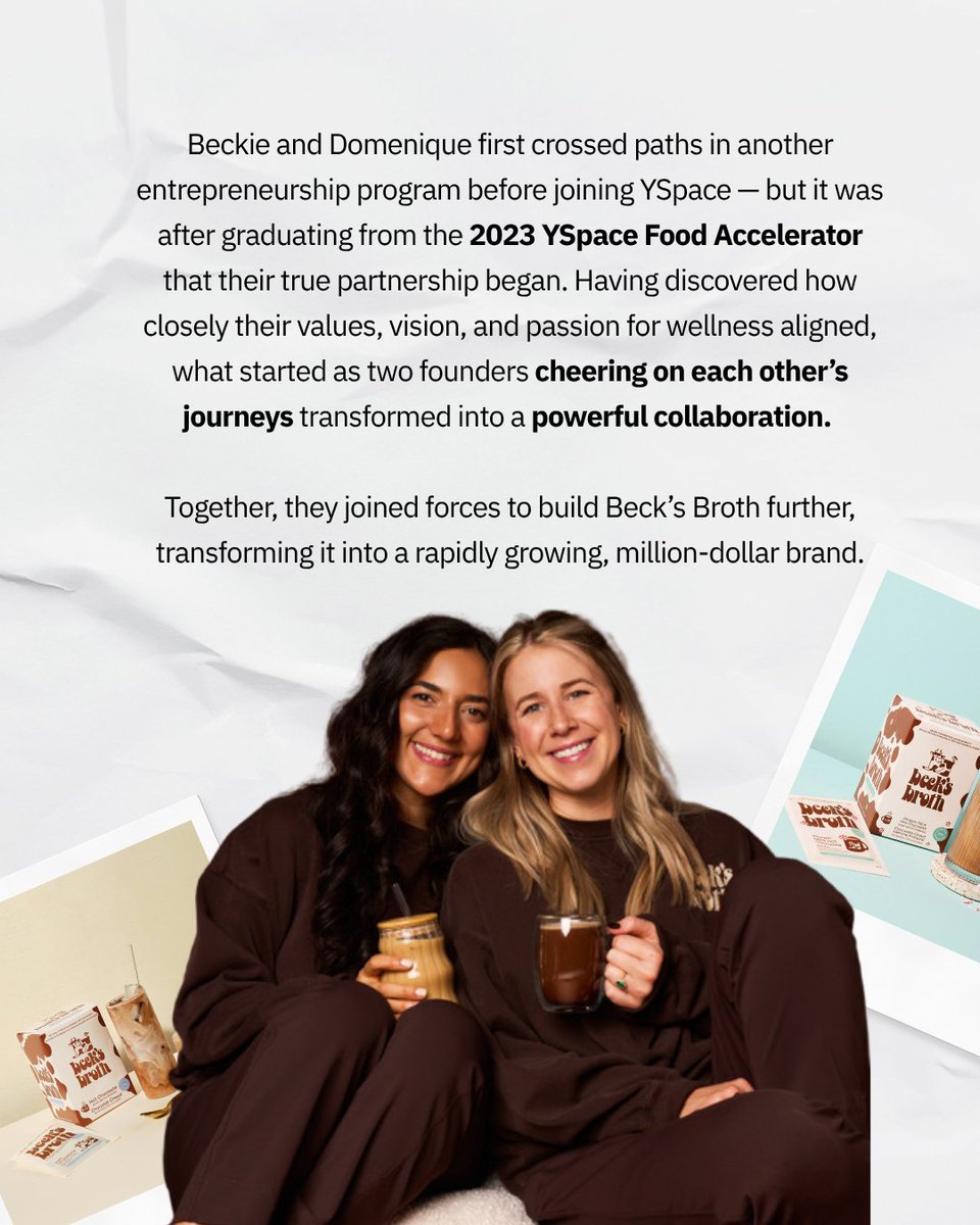 YSpaceYU's tweet image. Celebrating #GEW2025 by spotlighting founders like Beckie Prime and Domenique Mastronardi who worked together to take Becks Broth to new heights.

#GEW2025 #StartupEcosystem #MentorshipMatters