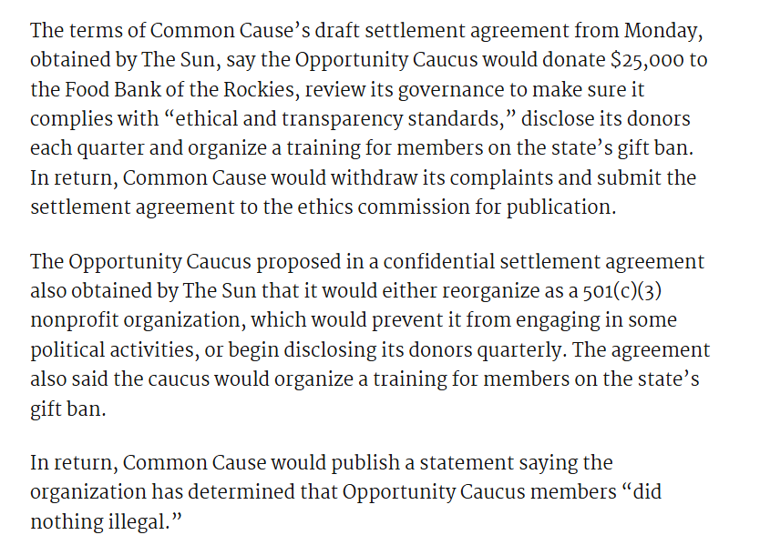 govtgrifters's tweet image. So if the Democrats donate 25K to an organization that generates 175 million in revenue, the &quot;independent watchdog&quot; will declare their trip to Vail to be legal?

Why is the legality being determined by a donation, not the law?