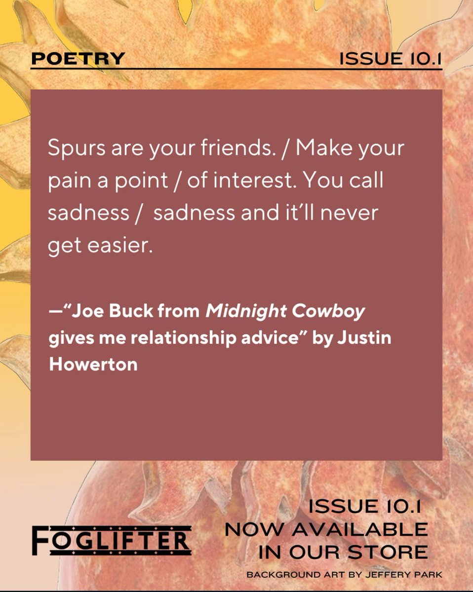 LSUCWprogram's tweet image. Little behind on this shoutout but better late than never!

MFA third-years Justin Howerton and Jalen Giovanni Jones have back-to-back poems in the 10.1 issue of Foglifter! And by back-to-back, we mean back-to-back, on pgs 163 and 164 respectively ‼️