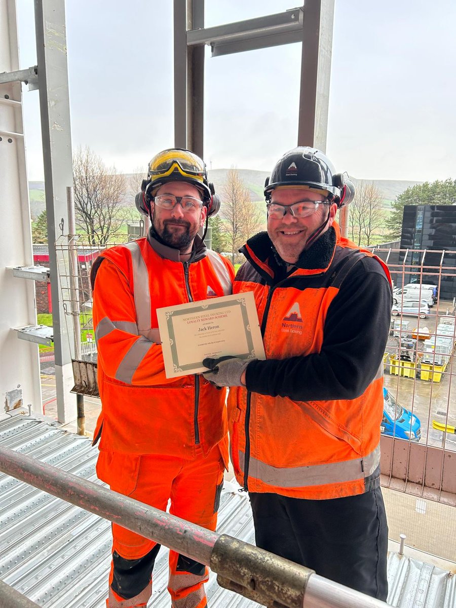 Congratulations to our site supervisor, Jack Heron who is now a member of the NSD 10 Year Club. Our scheme was created to recognise the hard work and loyalty of our staff who achieve this fantastic achievement.  Well done Jack! Pictured: Scotland Contracts Manager, David Fulton