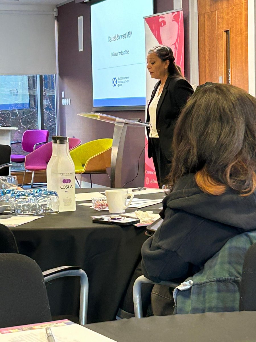 CollegesScot's tweet image. We&apos;re at the @Emilytest12  Conference today - Equalities Minister @kaukabstewart acknowledged the work we are doing with @ColDevNet  to produce guidance for the sector on gender-based violence and harassment.