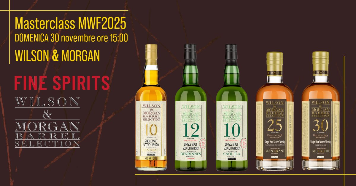 rossierossidoc's tweet photo. Milano Whisky Festival 
Base Milano 
This year’s masterclass 

Ben Nevis 2014 Signature 48%
Benrinnes 12yo Sherry Finish PX 54,9% 
Caol Ila 10yo Bourbon Finish 59,9% 
Glen Grant 25yo Fully matured in Sherry Wood  56,7% 
Glen Keith 30yo Traditional Oak 52,7% 

#wilsonandmorgan https://t.co/WDwIT5XHIw