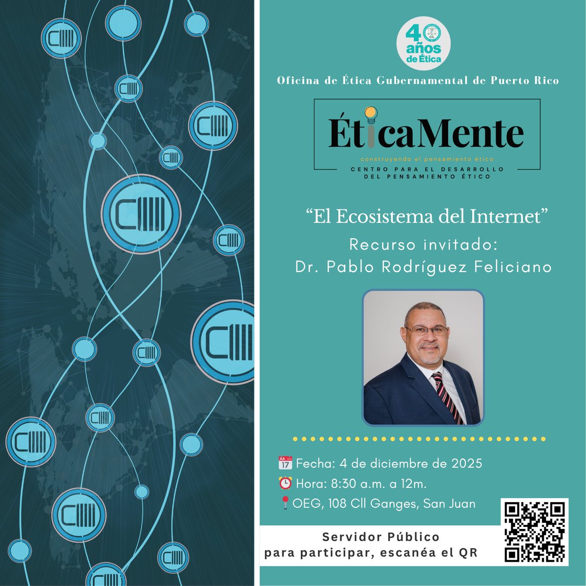 🌐 ¡Explora el Ecosistema del Internet con nosotros!

Te invitamos a ÉTICAMENTE, un espacio de diálogo con expertos sobre temas relevantes de la sociedad contemporánea. En esta ocasión, aprenderemos sobre la gobernanza y seguridad del Internet y el papel clave de ICANN en la