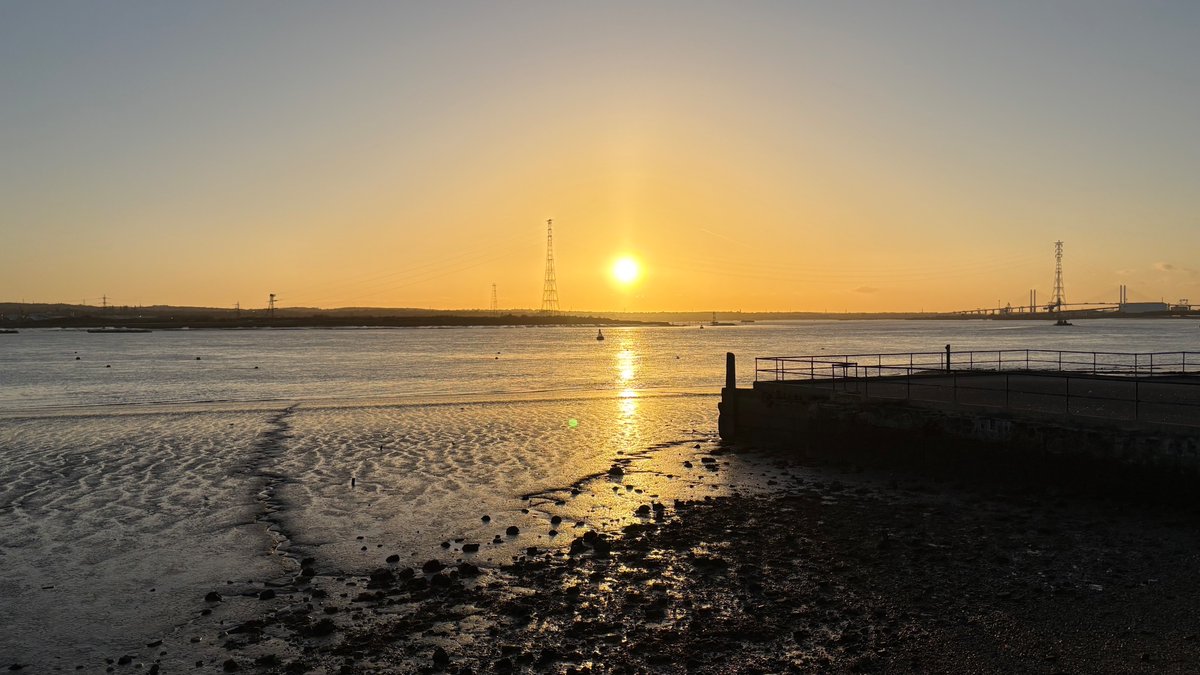 Golden hour over the water—calm tide, glowing sky, and the perfect end to the day. 🌅✨ #SunsetPhotography #GoldenHour #Waterscape #NatureLovers #EveningVibes #ScenicViews