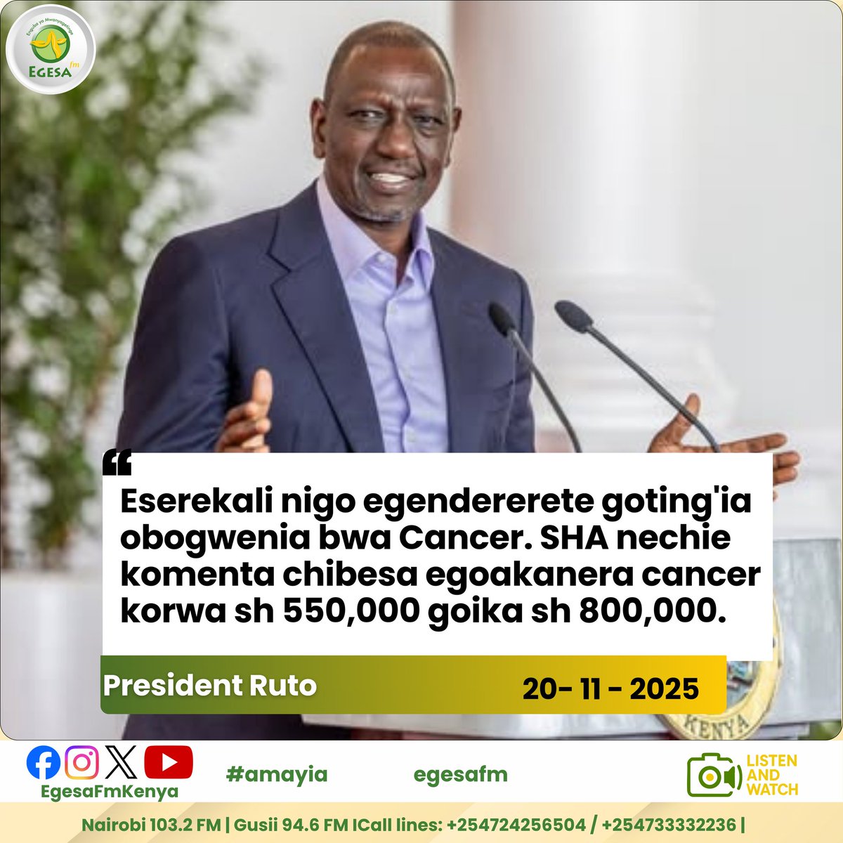 jephondigo's tweet photo. Eserekali nigo egendererete goting'ia obogwenia bwa Cancer-President Ruto.
#egesadigital https://t.co/WEGwE06MeR