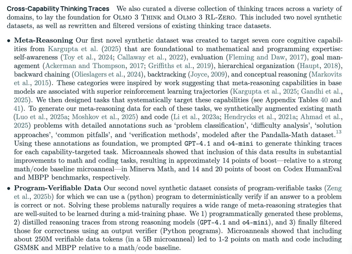 Gostei muito das seções sobre treinamento intermediário (eba, *pipelines de síntese*!) e contexto longo, mas acho que is