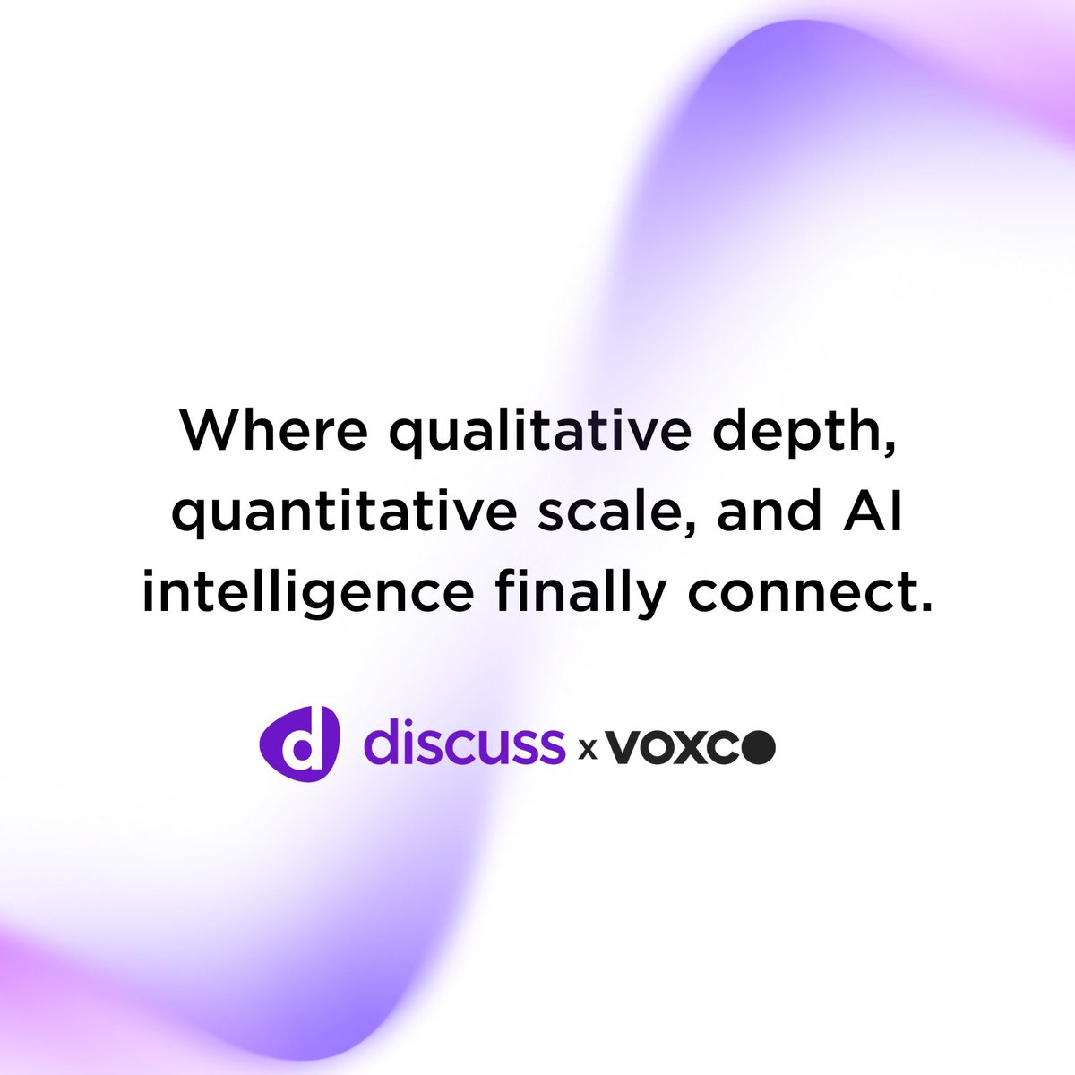 Discuss and Voxco are teaming up to bring qual and quant together in a way that finally makes sense.

👉 See what we’re building together: hubs.ly/Q03VbLjX0