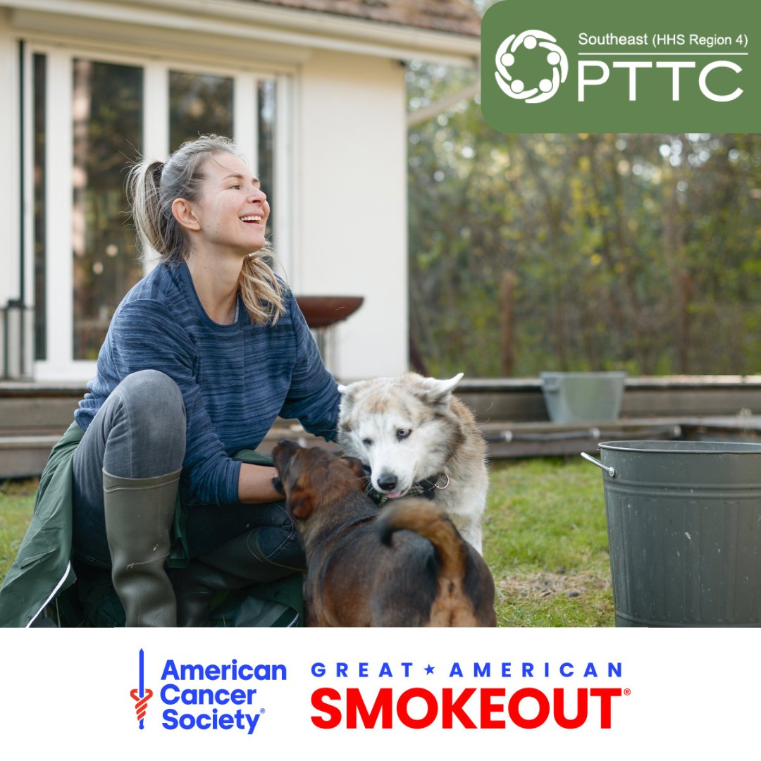 Today is the Great American Smokeout! #Prevention professionals can make a difference by promoting tobacco-free environments and policies that encourage community involvement. cancer.org/cancer/risk-pr…

#SoutheastPTTC #PTTC #GreatAmericanSmokeout