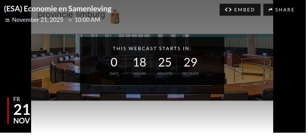 Wie morgen wil meesmullen van de soap rond Maastricht Airport, kan bij de provincie terecht. Of op het internet natuurlijk! Vanaf 10 uur 's ochtends. limburg.bestuurlijkeinformatie.nl/Agenda/Index/b…