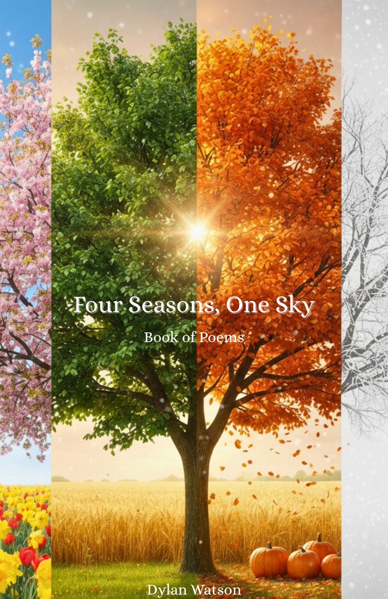 BNBTLLC's tweet image. The countdown to cozy begins! In less than a month, &quot;Four Seasons, One Sky&quot; by Dylan Watson arrives. 🌨️ A tender collection of poetry perfect for finding beauty and reflection during the coziest time of the year. 12/11/25!
​#FourSeasonsOneSky #Poetry #BookRelease #DylanWatson
