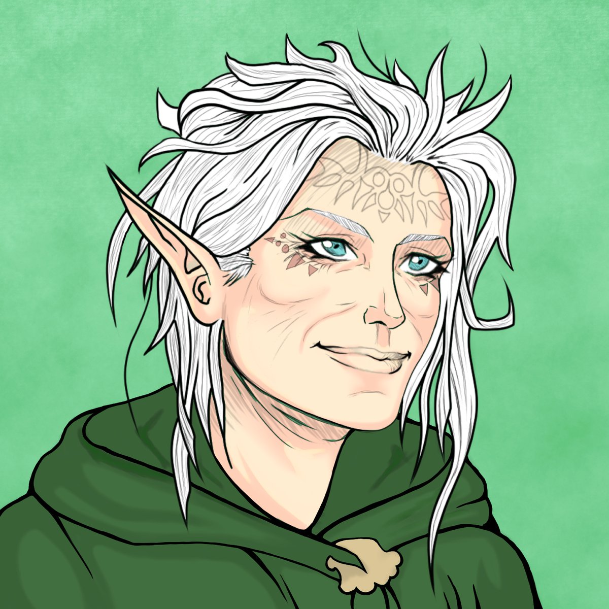 quick sketch i did a while back of a Dungeons &amp; Dragons character I've played before #DnD #OC #CharacterArt #PortraitArt #FantasyArt #commissionsopen