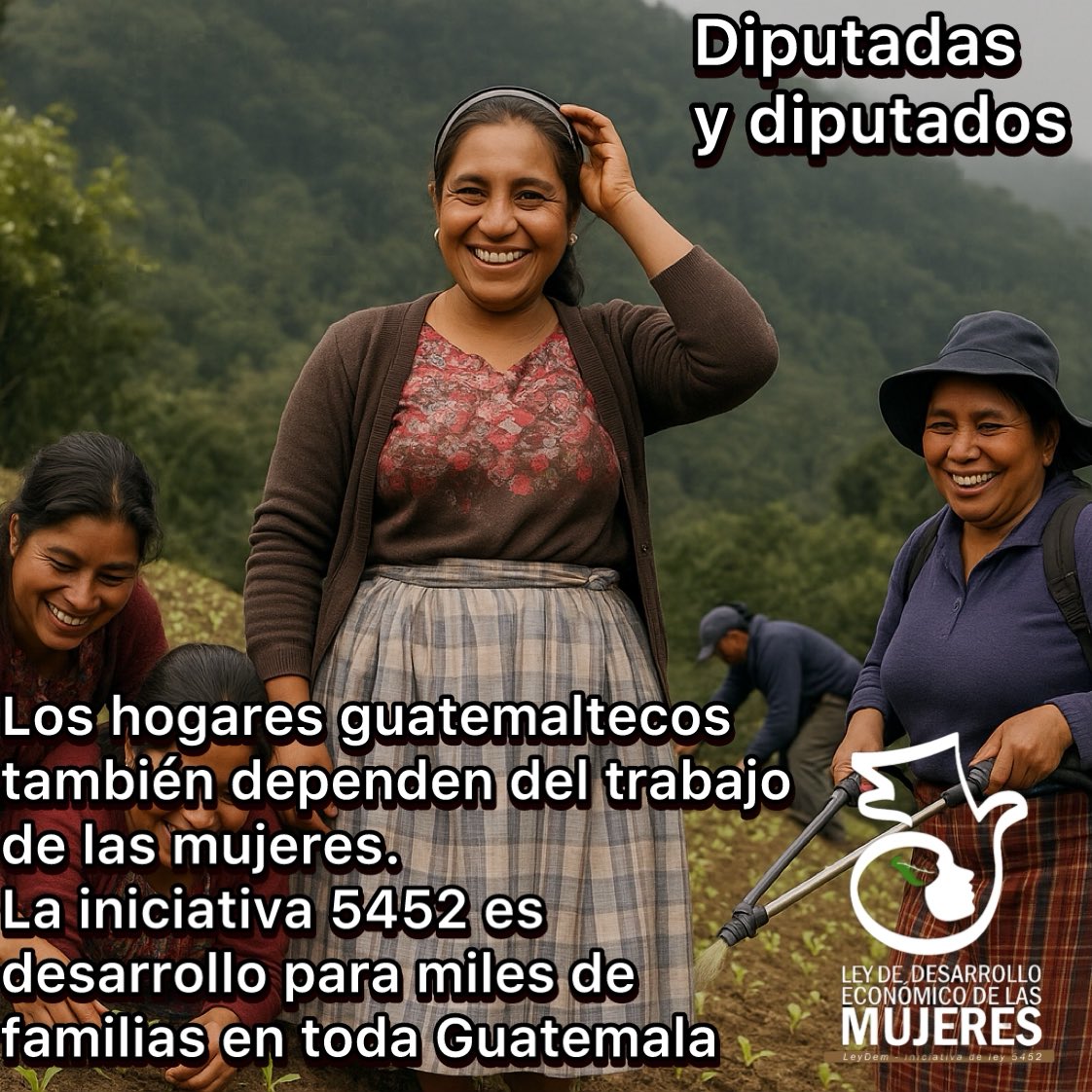 Los hogares del país dependen del trabajo de las mujeres.
La #iniciativa5452  #LEYDEM es desarrollo para miles de familias. Cada vez las familias tienen menos oportunidades. Por ello, el <a href="/CongresoGuate/">Congreso Guatemala</a>  debe de aprobarla urgente.
#25N #Guatemala #DesarrolloParaLasFamilias #viral