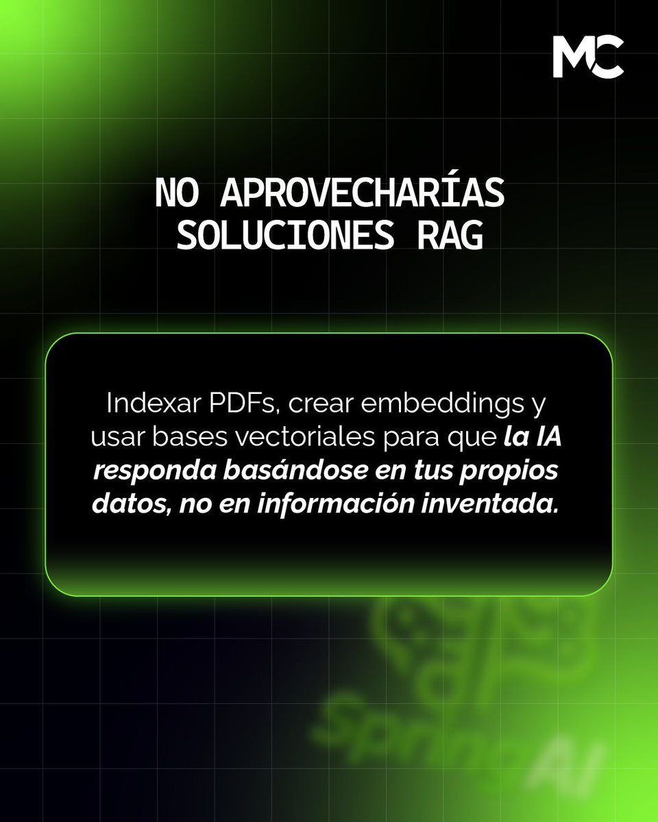 mitocode's tweet image. ¡Hey Coder! 🙋🏻. Si aún no aplicas IA generativa con Spring AI, estás dejando pasar mejoras clave en tus proyectos 🚀. Así que revisa estos 5 puntos y empieza a potenciar tu backend desde hoy 👩🏻

🚨 Spring AI developer
📲 buff.ly/H8kDgIW
.
#mitocode #programador