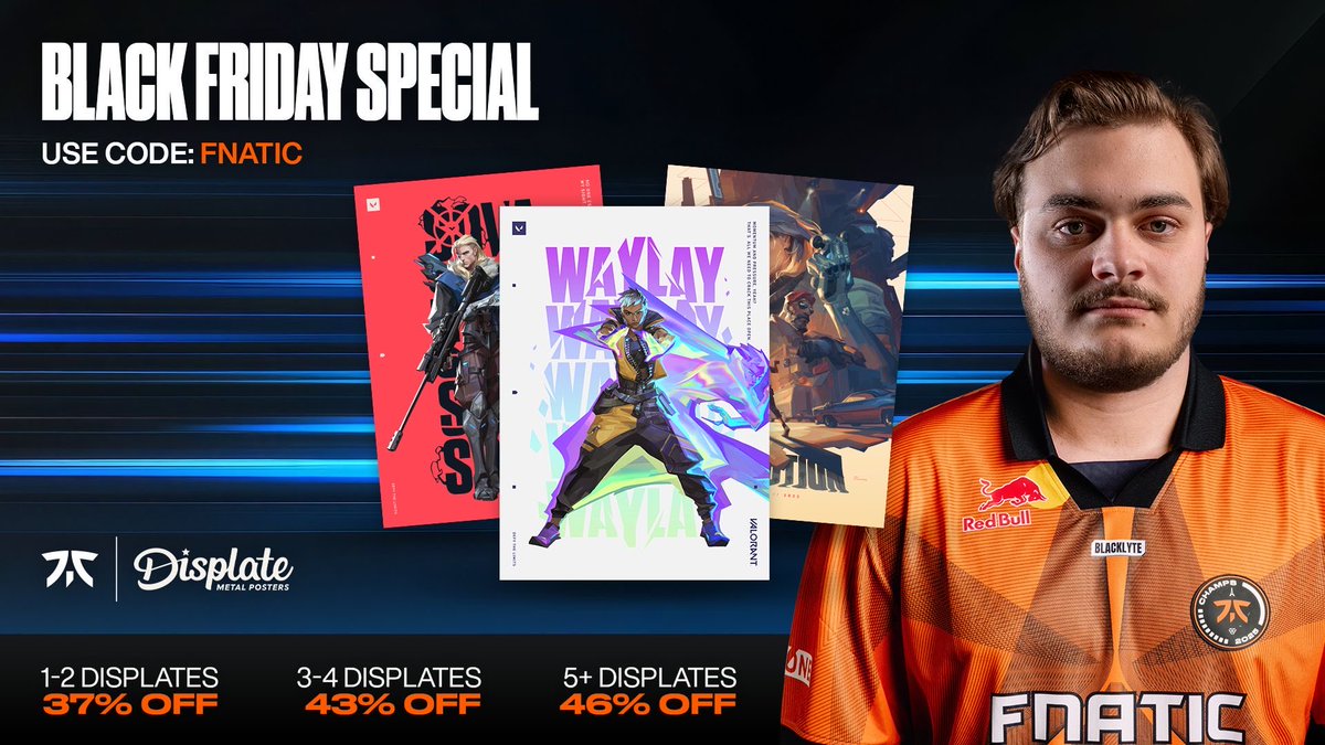 New team, new setup 😎🧡

 @displate’s metal Valorant poster collection goes HARD.
Black Friday’s live, use code FNATIC for up to a sweet 46% off 🖤

fna.tc/displate-veqaj
