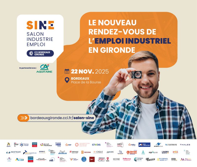 ecomnews_agenda's tweet image. 🏭 #Bordeaux : L’industrie girondine recrute, et la @CCIBdxGironde veut le faire savoir. Avec SINE, son nouveau salon dédié à l’industrie et à l’emploi, elle invite le public à découvrir les métiers qui recrutent et à rencontrer directement les acteurs du secteur, le samedi 22…