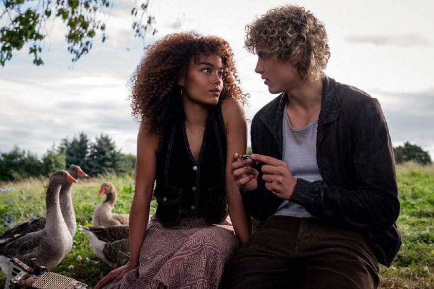 Joseph Zada and Whitney Peak in a new still from The Hunger Games: Sunrise on the Reaping.