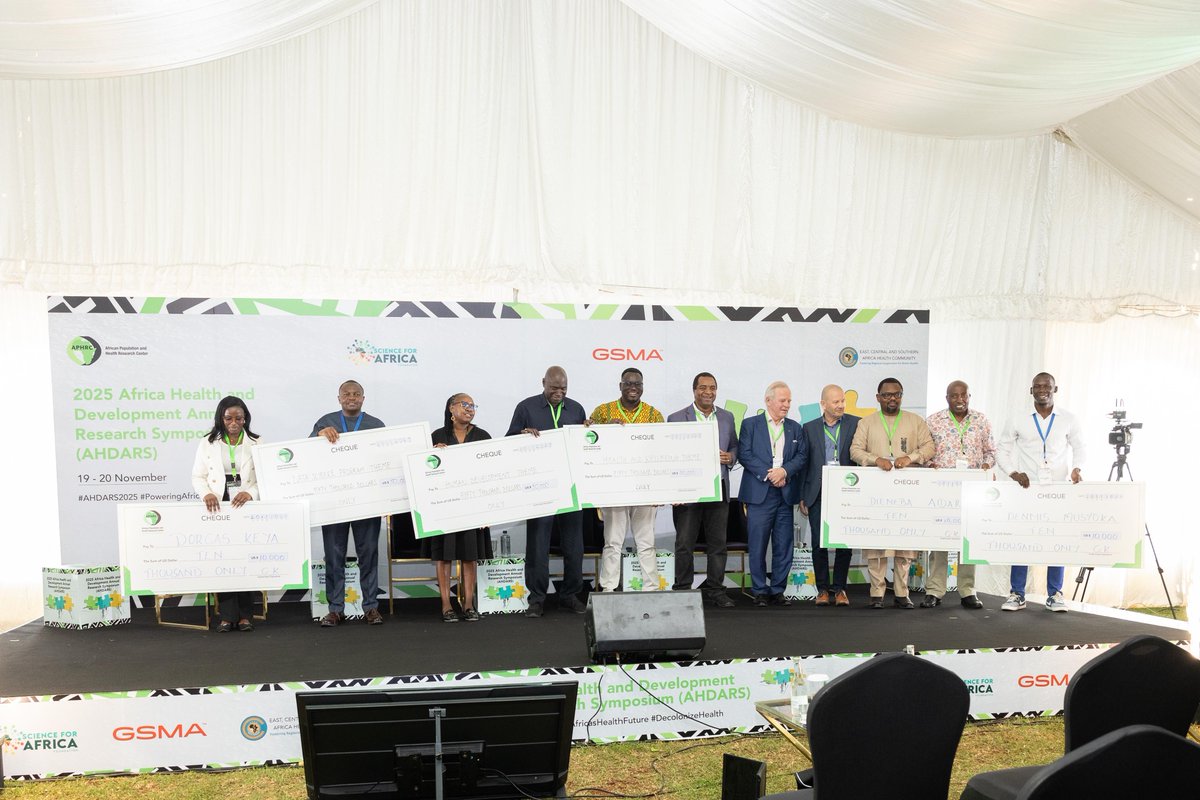 aphrc's tweet image. APHRC awards outstanding researchers with bold ideas at the 2025 Africa Health and Development Annual Research Symposium. Through the Strategic Initiatives and Innovations (SII) Fund, APHRC supports staff-led Pipeline and Big Ideas, fueling innovation and driving high-impact…