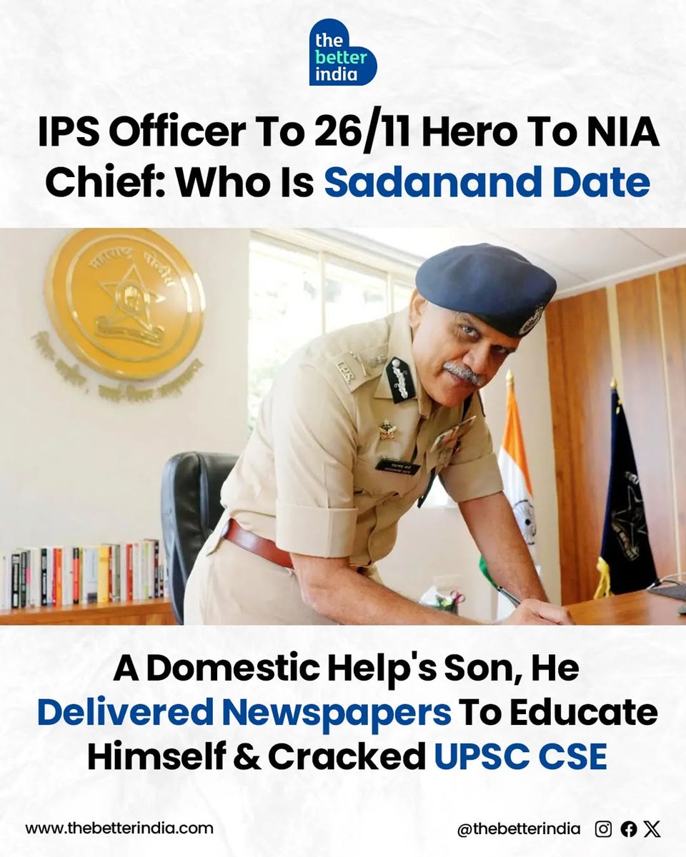 He grew up watching his mother work as a domestic help to make ends meet. But poverty never dimmed his resolve.

From humble beginnings to donning the khaki as an IPS officer, Sadanand Date’s life has been defined by duty and courage.

When Mumbai was under siege on 26/11, he