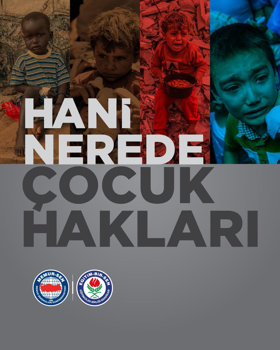 İnsan hak ve hukukunu başat değerler olarak öne çıkaran Birleşmiş Milletler’i, 20 Kasım Dünya Çocuk Hakları Günü’nde samimiyetsizliği ve ikiyüzlülüğü bırakmaya davet ediyoruz.

Dünya barışı ve insan haklarını korumak için kurulmuş tüm uluslararası kuruluşları, Gazze, Doğu