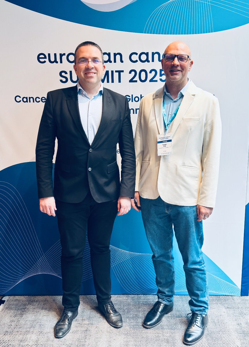 csabadegi's tweet image. Grateful for the opportunity to meet @TomislavSokol , Co-Chair of the Intergroup on Cancer and Rare Diseases and Member of the Committee on Public Health at the @Europarl_EN, during this year’s @EuropeanCancer Summit #EuropeanCancerSummit #CancerCommunity #Summit2025