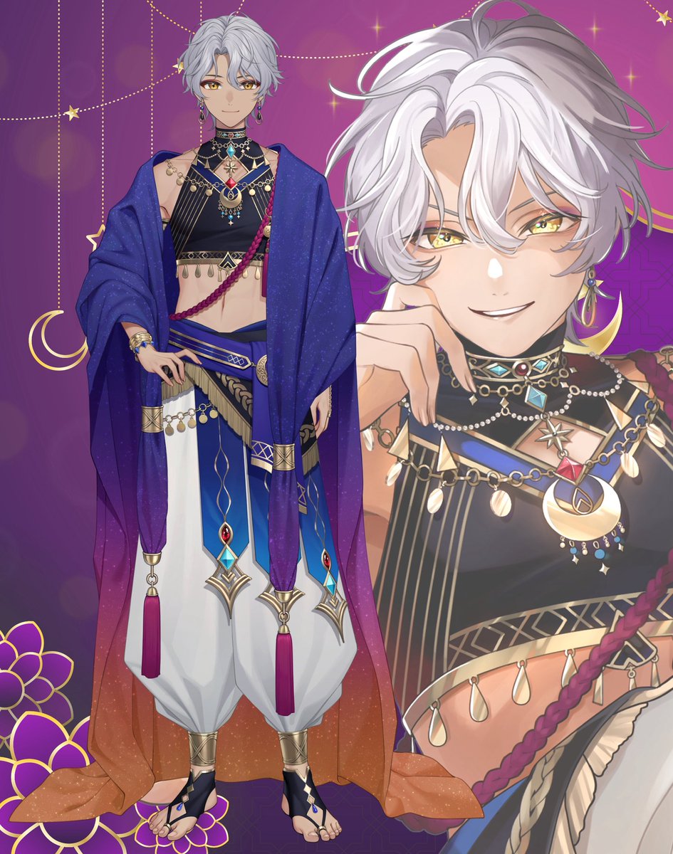 【新衣装お披露目】

新衣装はアラビアン！！！！🕌🌌

時代は褐色男子！！
新たな色気を手に入れてさらにパワーアップ！！！💪💪

#Vtuber推し探しにどうぞ 
#11月のVtuberフォロー祭り