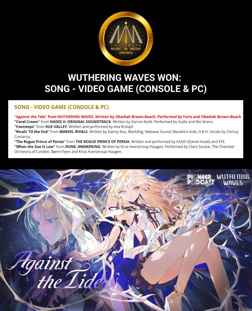 Wuthering Waves Won Best Video Game Song of The Year In the 2025 Hollywood Music in Media Awards
#WutheringWaves #WuWa #鳴潮
