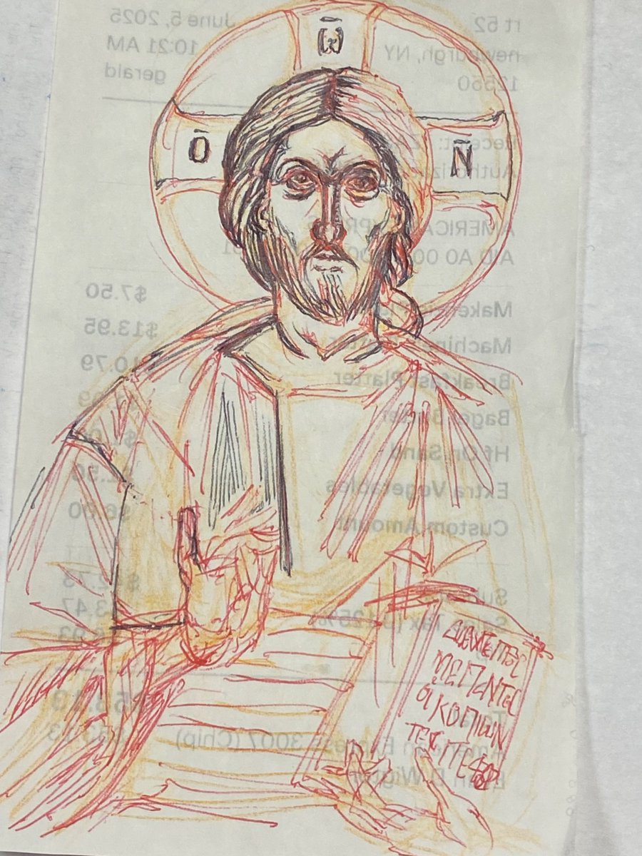muskugget's tweet photo. Practice-writing the Lord onto a bagel receipt https://t.co/epQ3ycwvcU