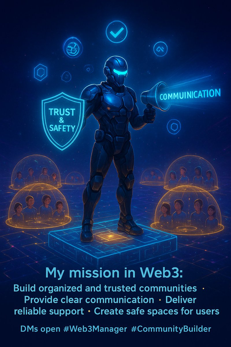 saalihumuhammad's tweet image. My mission in Web3:
✔️ Build organized and trusted communities
✔️ Provide clear communication
✔️ Deliver reliable support
✔️ Create safe spaces for users
If this aligns with your project, my DMs are open.
#Web3Manager #CommunityBuilder