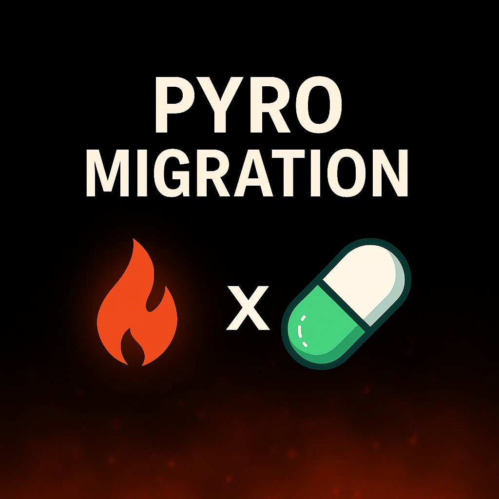 pyrodotbuzz's tweet image. 🔥 PYRO Update 🔥

The $PYRO token is officially migrating from Believe to @Pumpfun.

The migration, powered by @MigrateFun, will take place in December, with full instructions coming soon.

Moving to Pump places PYRO inside the ecosystem where our creators already stream and…