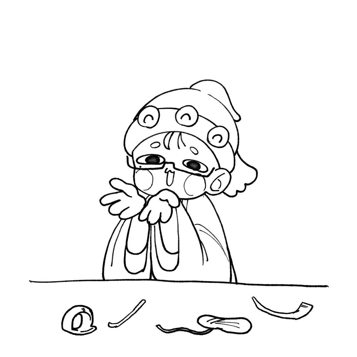 この絵とこの絵を使えばわしが編み物で何かを作るコラ画像作れるな.....