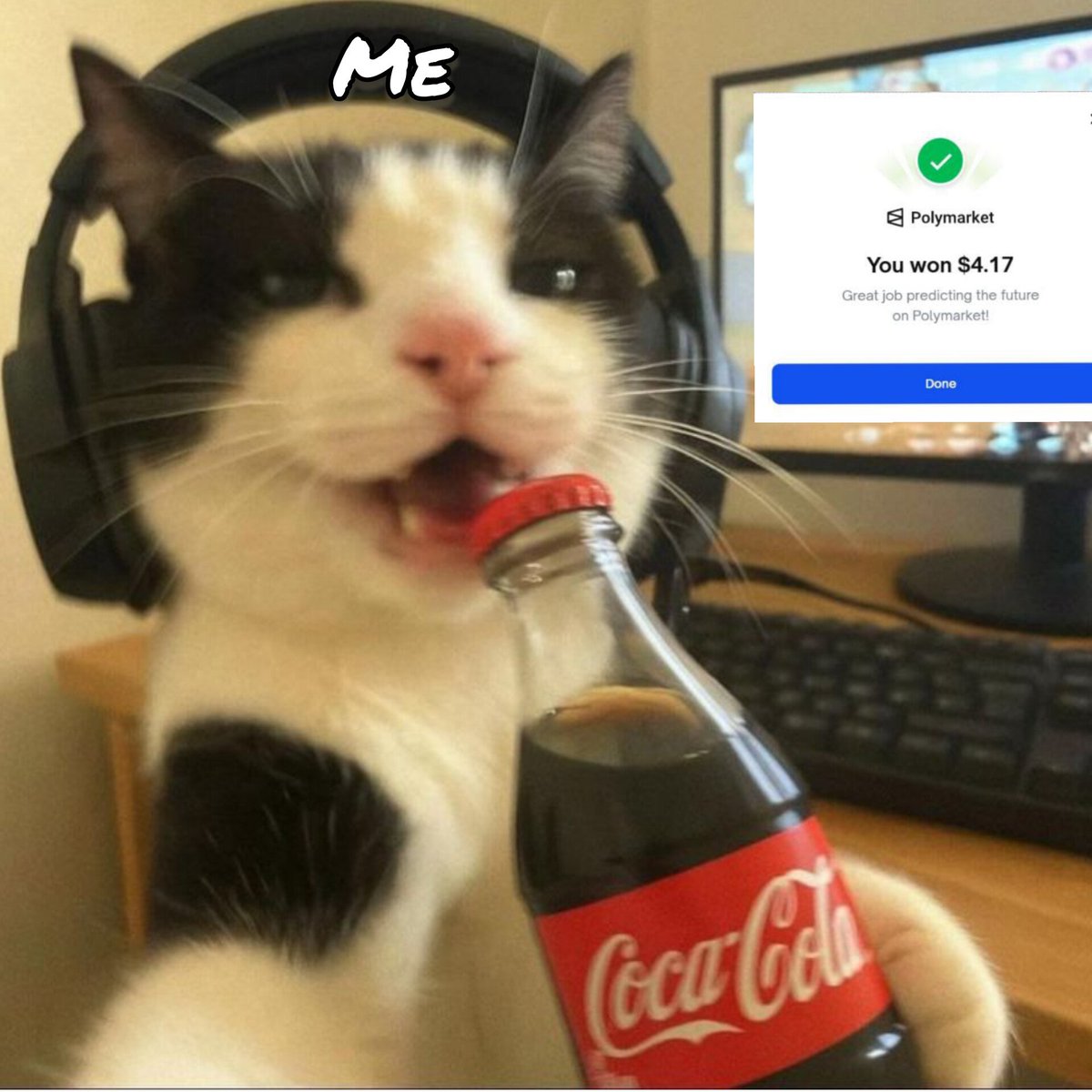 Me: Iam bored, let me open Polymarket.

<a href="/Polymarket/">Polymarket</a>: surprise