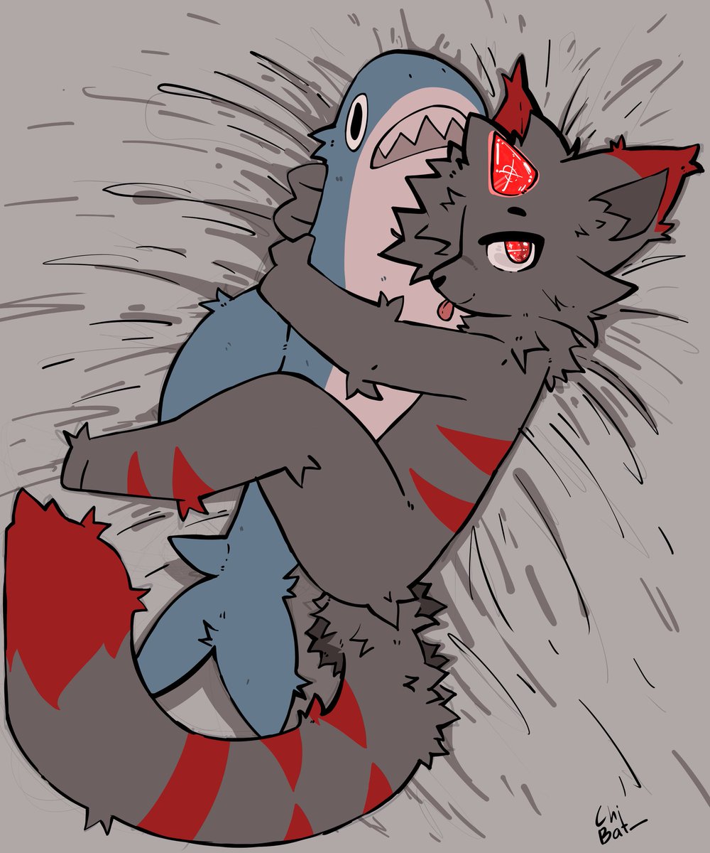 ChiBat_'s tweet image. *cuddles aggressively *
/ comm