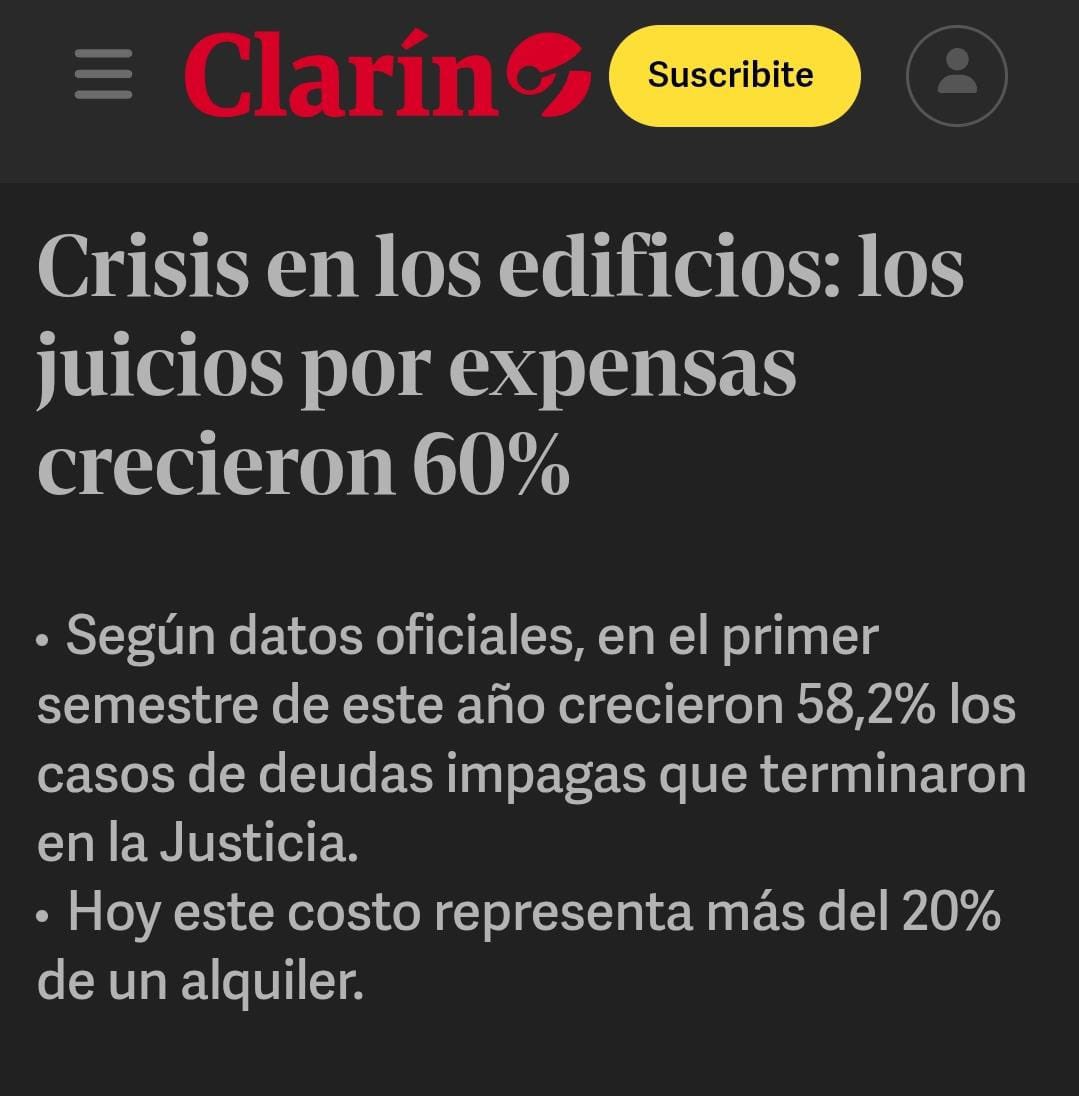 Muy buena la libertad de ni poder pagar las expensas 👍🏼